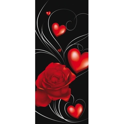 Preinterier Fototapeta - DV0118 - červená ruža Samolep. fólia - 91cm x 211cm