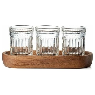 La Rochere Sklenice miska s korkovým tácem 0,3 l DELICE APERO set 3ks