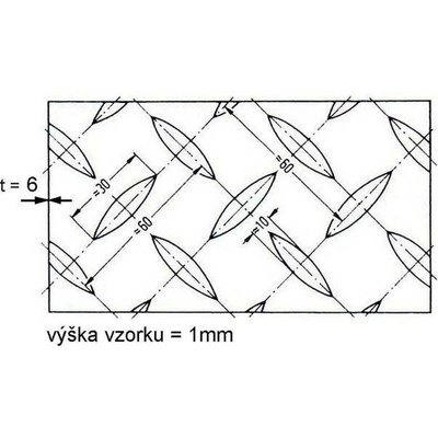 Plech lístek černý 6 mm (1×2 m)