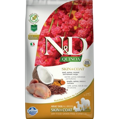 N&D Quinoa Grain Free Dog Skin & Coat Quail & Coconut 2,5 kg