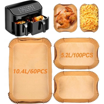 PAPÍROVÉ VLOŽKY DO AIR FRYER podnosu do beztukové fritézy 160ks