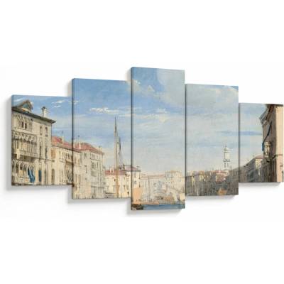 Obraz - Richard Parkes Bonington, The Grand Canal, reprodukcia, päťdielne 150x80 cm