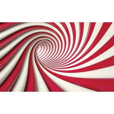 Preinterier FT2191 Fototapeta na stenu Špirálový červený tunel vlies 104cm x 70cm