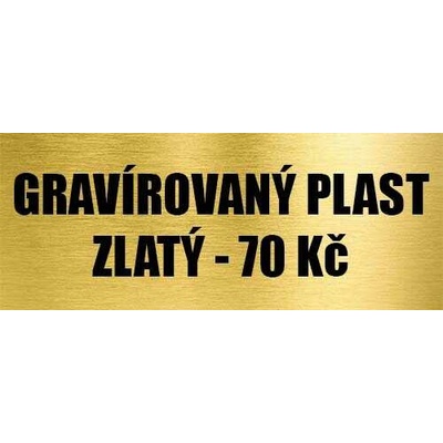 Gravírovaný štítek Barva štítku gravír: zlatý