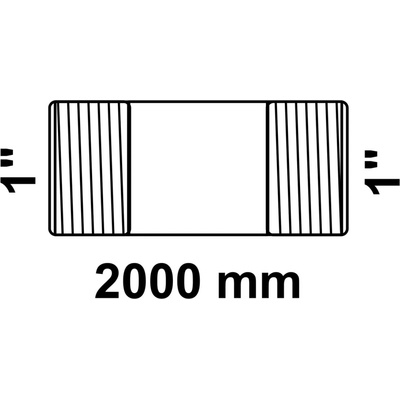 Dvojitá potrubní vsuvka Kirchhoff 33,3 mm (vnější závit 1 ) x 2 000 mm pozinkovaná