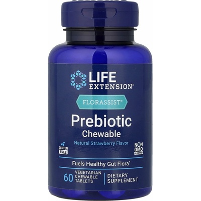 Life Extension Florassist Prebiotic Chewable jahoda 60 žuvacích tabliet