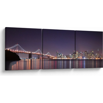 Obraz pohľadu na San Francisco, California, trojdielne 150x50 cm