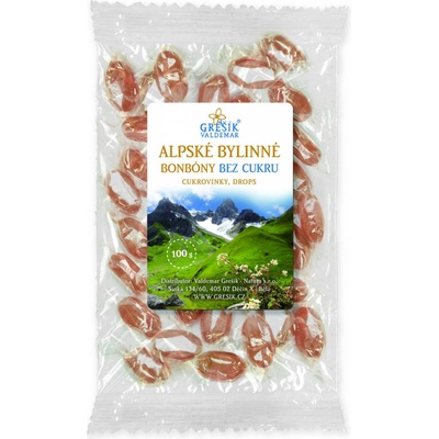 Grešík Alpské bylinné bonbóny se sladidlem 0,5 kg