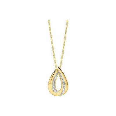 Elements gold Zlatý diamantový prívesok kvapka GP2403