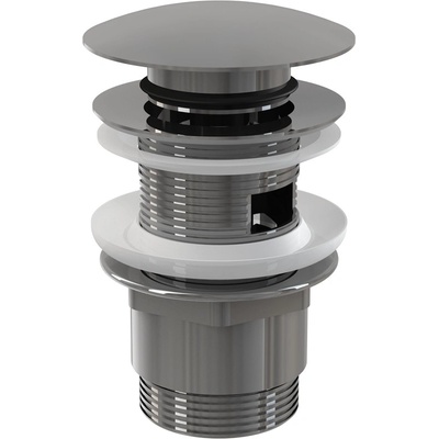 Alcadrain Výpusť umyvadlová click clack 5/4" celokovová s přepadem, velká zátka A390
