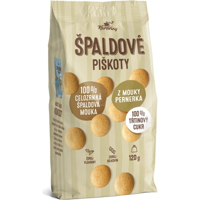 Kávoviny Celozrnné špaldové piškoty 120 g – Hledejceny.cz