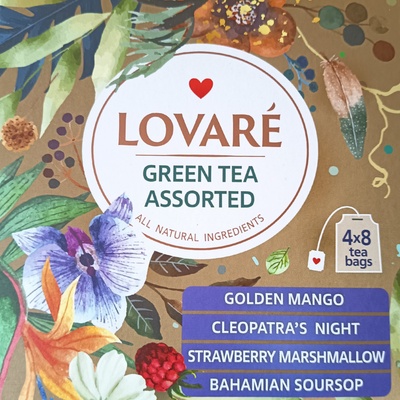 Lovaré Kolekce čajů Green Tea Assorted 32 ks