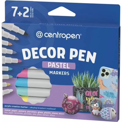 Centropen Decor pen Pastel 2738/7+2