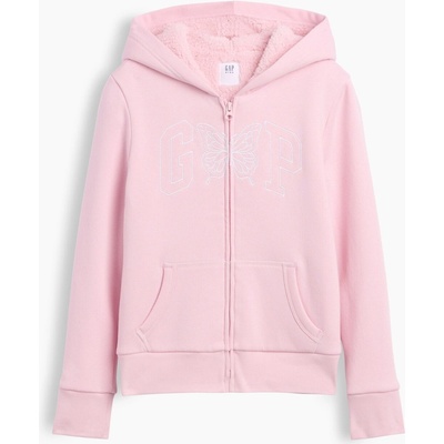 GAP dětská sherpa mikina růžová