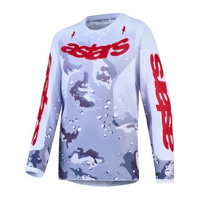 Alpinestars Fluid Lone Youth sivá camo/biela/červená