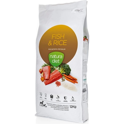 Natura Diet Adult ryby s ryžou - výhodné balenie: 2 x 12 kg
