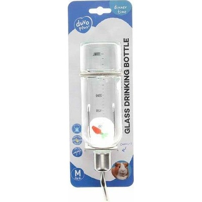 DUVOPLUS DINNER TIME Sklenená napájačka pre drobné hlodavce M 350ml