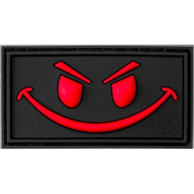 Gumová nášivka Jackets to Go Evil Smile - čierna-červená