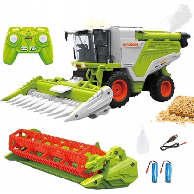 click4TOYS Dálkově ovládaný kombajn plastový se zvukem a světlem 1:24