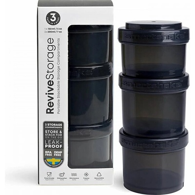 Sada dávkovačov SMARTSHAKE Revive 3v1 - 550 ml černá