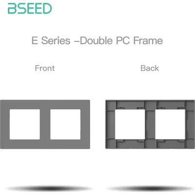 BSEED prepínač/zásuvkový panel - Echo Click Sivá 2 Plast