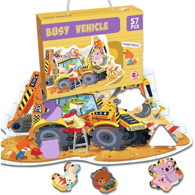PLAYFULMARIO Podlahové Pracovní stroje 60 dílků