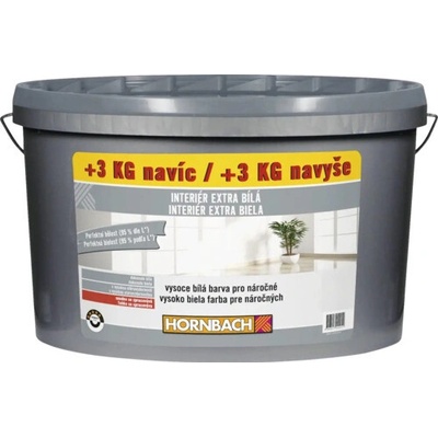 HORNBACH Farba na stenu Interiér Extra 16+3 kg biela