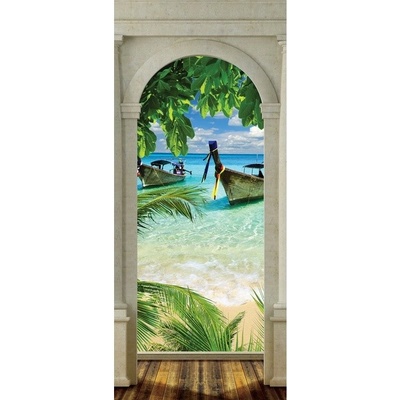 Preinterier Fototapeta - FT3583 - Výhľad cez kolonádu na lode 91cm x 211cm