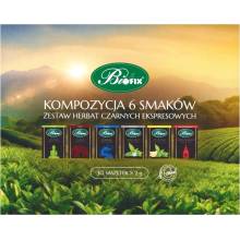 Bifix sada čiernych čajov v nálevových vreckách kompozícia 6 príchutí 30 x 2 g