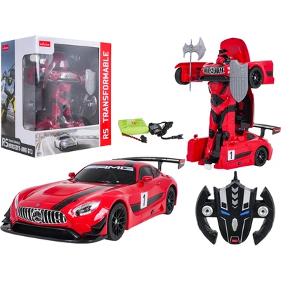 mamido RASTAR Mercedes GT3 AMG Auto Robot s transformací se světly a zvuky