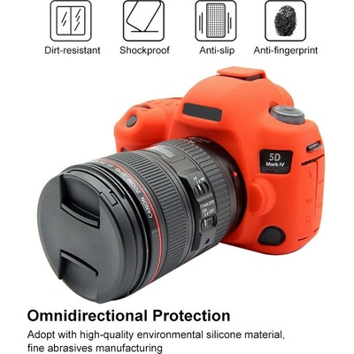 PULUZ silikónové puzdro pre Canon EOS 5D Mark IV červené