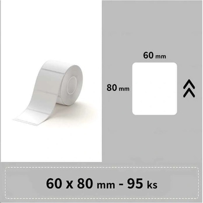 Niimbot 1EA01767702 štítky RP 60x80 mm 95ks Bílé pro B3S