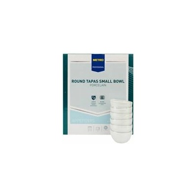 METRO PROFESSIONAL Miska VILO porcelán bílá 5 cm 6 ks