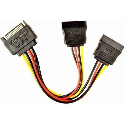 Gembird kábel - splitter napájania, SATA M na 2 x SATA F, 0.15 m CC-SATAM2F-01
