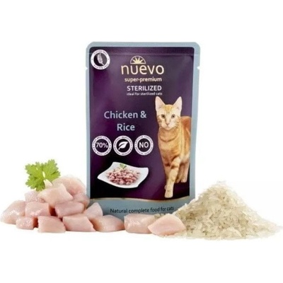 Nuevo Cat Sterilized Chicken with Rice 16 x 85 g