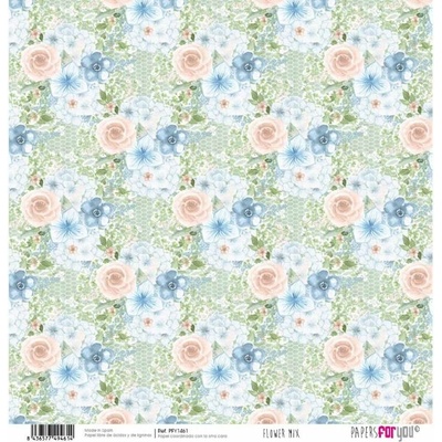 Scrapbookový papír KVĚTINOVÝ MIX - Scrap paper FLOWER MIX