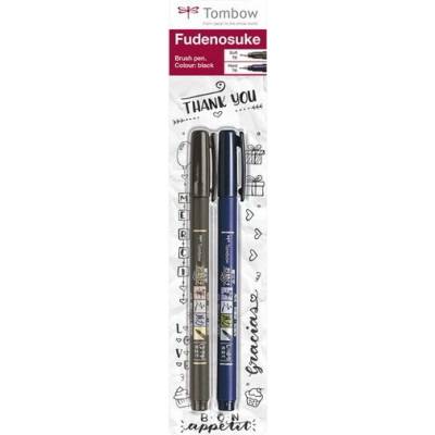 Tombow Fudenosuke Brush Pen - sada 2 ks TWS-BHS-2P