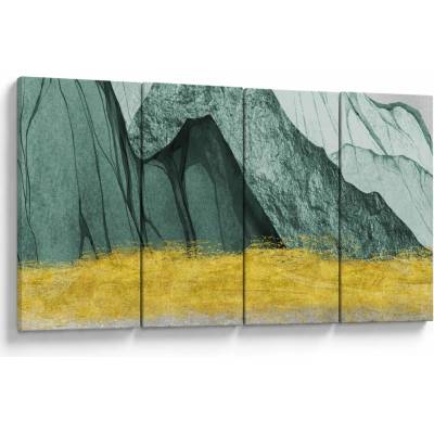 Obraz - Smaragdové hory N⁰2, Čtyřdílný 160x80 cm