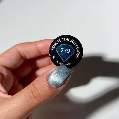 Semilac gél lak 739 Teal Jelly Gloss 7 ml