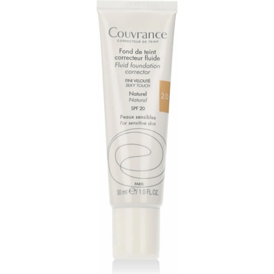 Avène Couvrance Fluid Foundation Corrector tekutý krycí make-up SPF 20 2,0 Natural 30 ml