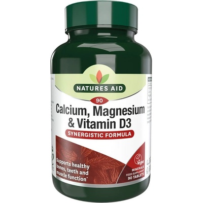 Natures Aid Vápník, hořčík + vitamin D3 90 tablet