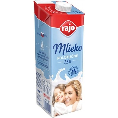 Rajo Trvanlivé polotučné mlieko 1 l