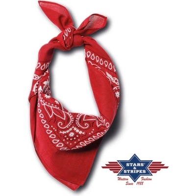 bavlněný šátek bandana červená