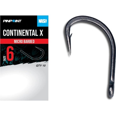 Nash Háčky Continental X Micro Barbed 10 ks vel.2