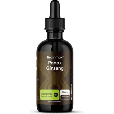Brainmax Panax Ginseng Alcohol Free Tincture, Extract, 100 ml