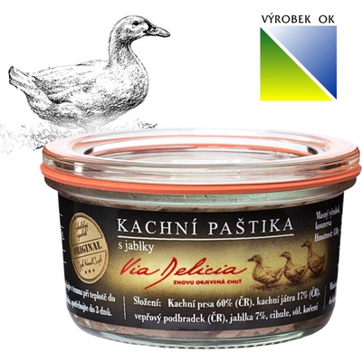 Via Delicia Kachní s jablky 130 g