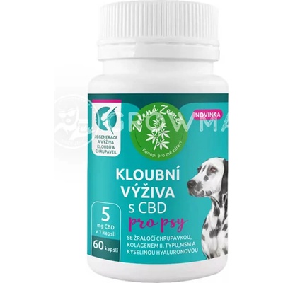 Zelená Země Kloubní výživa pro psy s CBD 60 ks