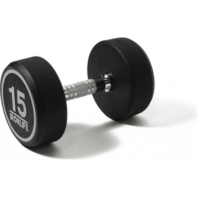 IRONLIFE Jednoruční činka pogumovaná15 kg