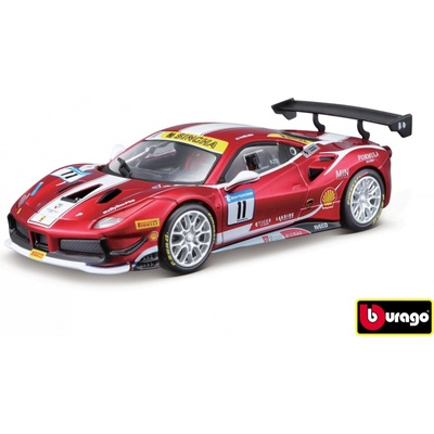 Bburago Ferrari 488 Challenge 2017 červená 1:24
