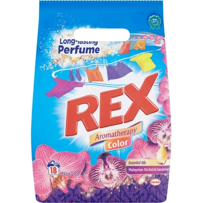 Rex Malaysan Orchid & Sandalwood Aromatherapy Color prášek na praní barevného prádla 18 PD 1,17 kg